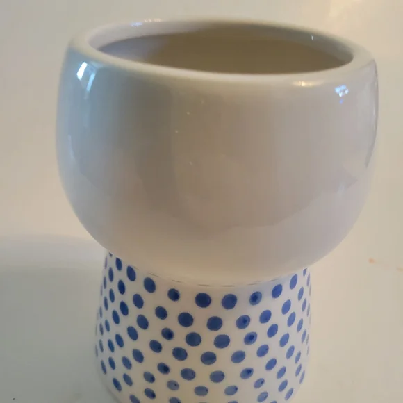 Opalhouse Blue Polka Dot Face Ceramic Vase - Picture 4 of 8